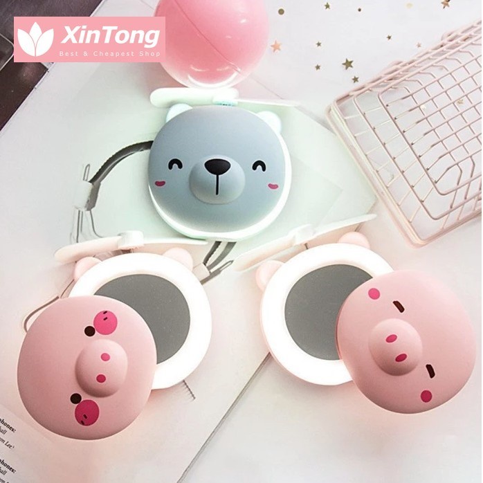 Discount Kipas Angin Mini Murah Lengkap Dengan Kaca Dan Lampu LED /KIPAS ANGIN MINI/KIPAS ANGIN