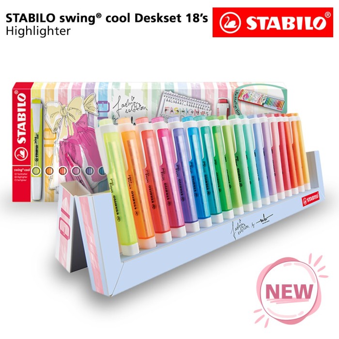 

STABILO BOSS SWING COOL ORIGINAL DESK SET WARNA LENGKAP HIGHLIGHTER