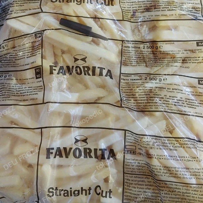 

Kentang McCain Straight Cut Favorita French Fries Classic Cut 2,5 kg