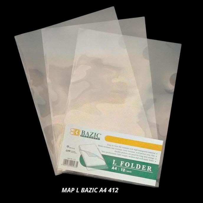 

BARANG TERBARU !!! BAZIC PLASTIC L FOLDER MAP L A4 PLASTIK BUKAAN ATAS SAMPING - TERLARIS