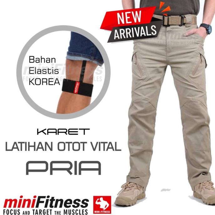 Alat Fitness Gym OTOT VITAL PRIA Karet Resistant Band dibalik celana