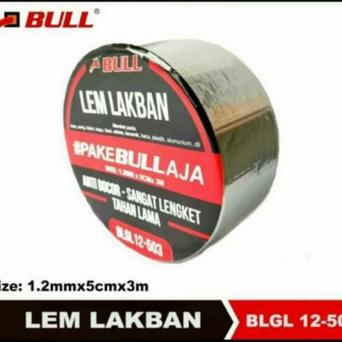 

BULL lem LAKBAN anti Bocor Serbaguna Isolasi Tape Super Kuat 1.2 mm x