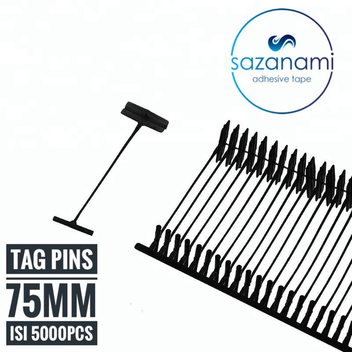 

Hitam 75 Tag Pins Arrow Top Pin 75Mm Isi Refill Tag Gun Hitam 5000Pcs