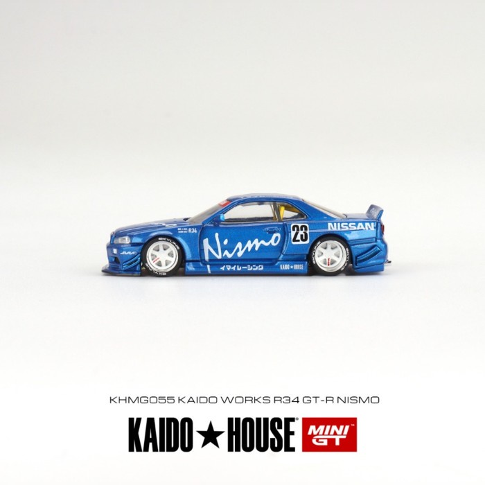 FLASH SALE MINI GT KHMG055 NISSAN SKYLINE GT-R R34 KAIDO WORKS V3 NISMO TERLARIS