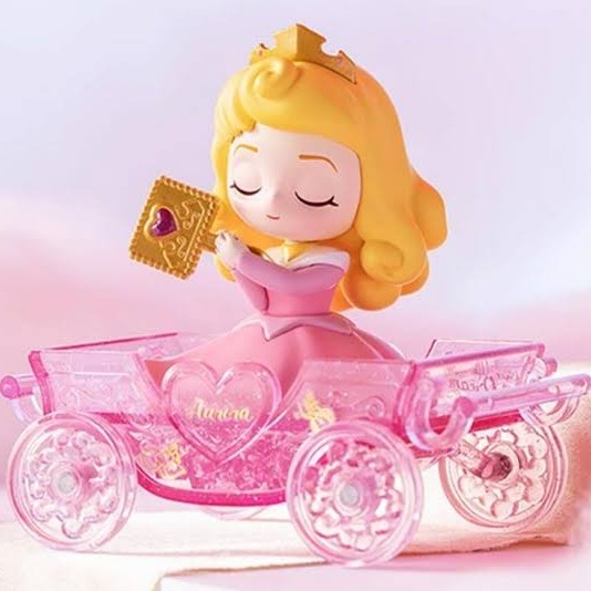 ✅Baru Miniso Disney Princess Diamond Festooned Vehicle Blindbox - Aurora Diskon