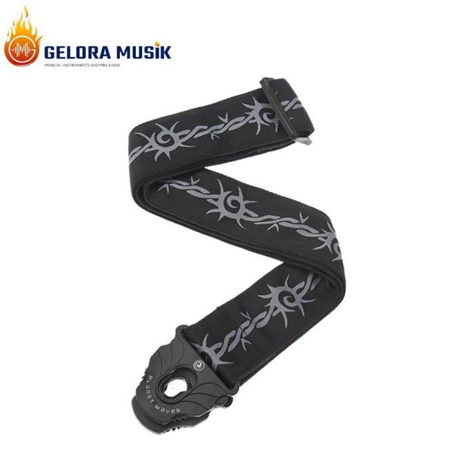 Strap Gitar Elektrik Gambar D'Addario Lock Berbed Wire 50PLA04