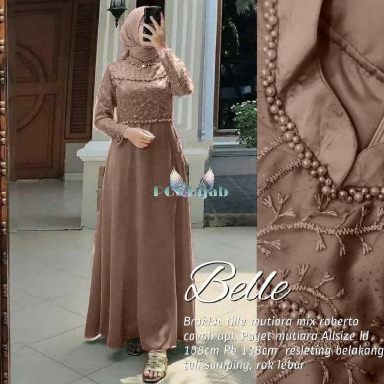 Ready Helen Maxy Sonia Dress Jumbo Mutiara Brukat Gamis Kondangan Simple Mewah Lilac Wardah Xxxl Ld 