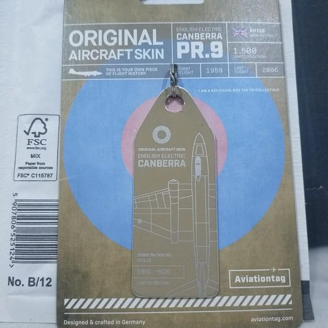 Aviation Tag English Electric Canberra Pr.9