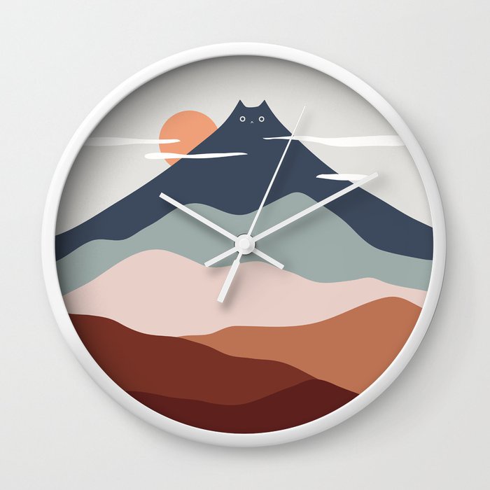 Jam Dinding Pemandangan Kucing 21