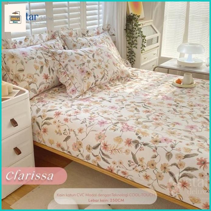 Sheila store Sprei set katun lokal Star Premiun Motif Clarisa