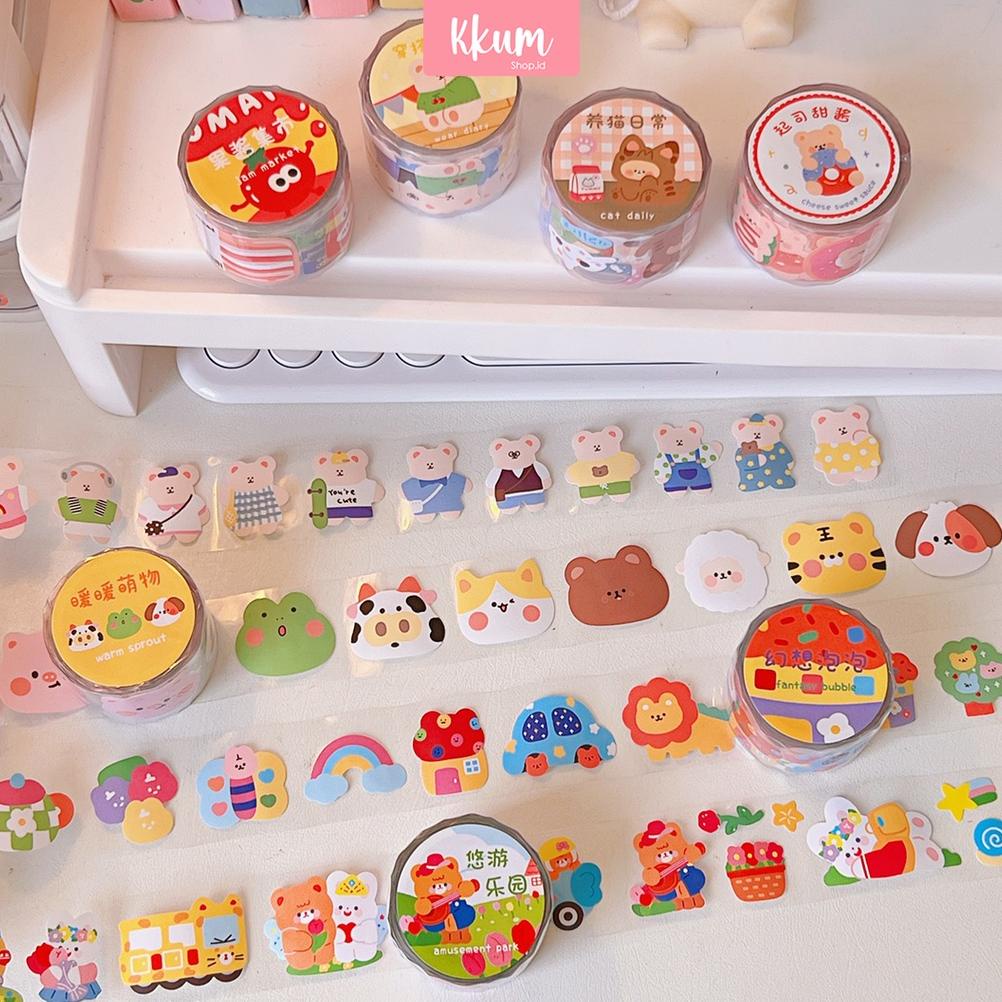 

Sticker roll tape cute kartun lucu/ Dekorasi journal diary notebook