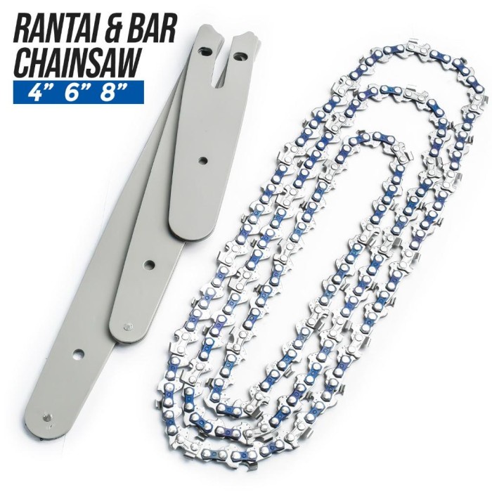 Allefix Rantai Mata Chainsaw Bar Refil Chainsaw Mini 4/6/8 Inch- Best Deal