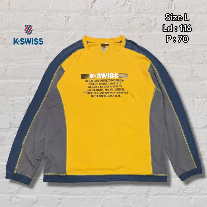 Kaos Longsleeve K.Swiss Three Color Original Second Preloved