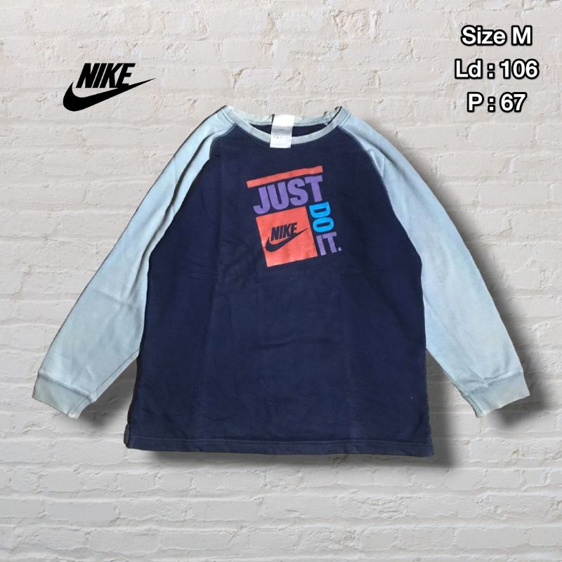 Kaos Longsleeve Nike Just Do It Two Color Original Second Preloved