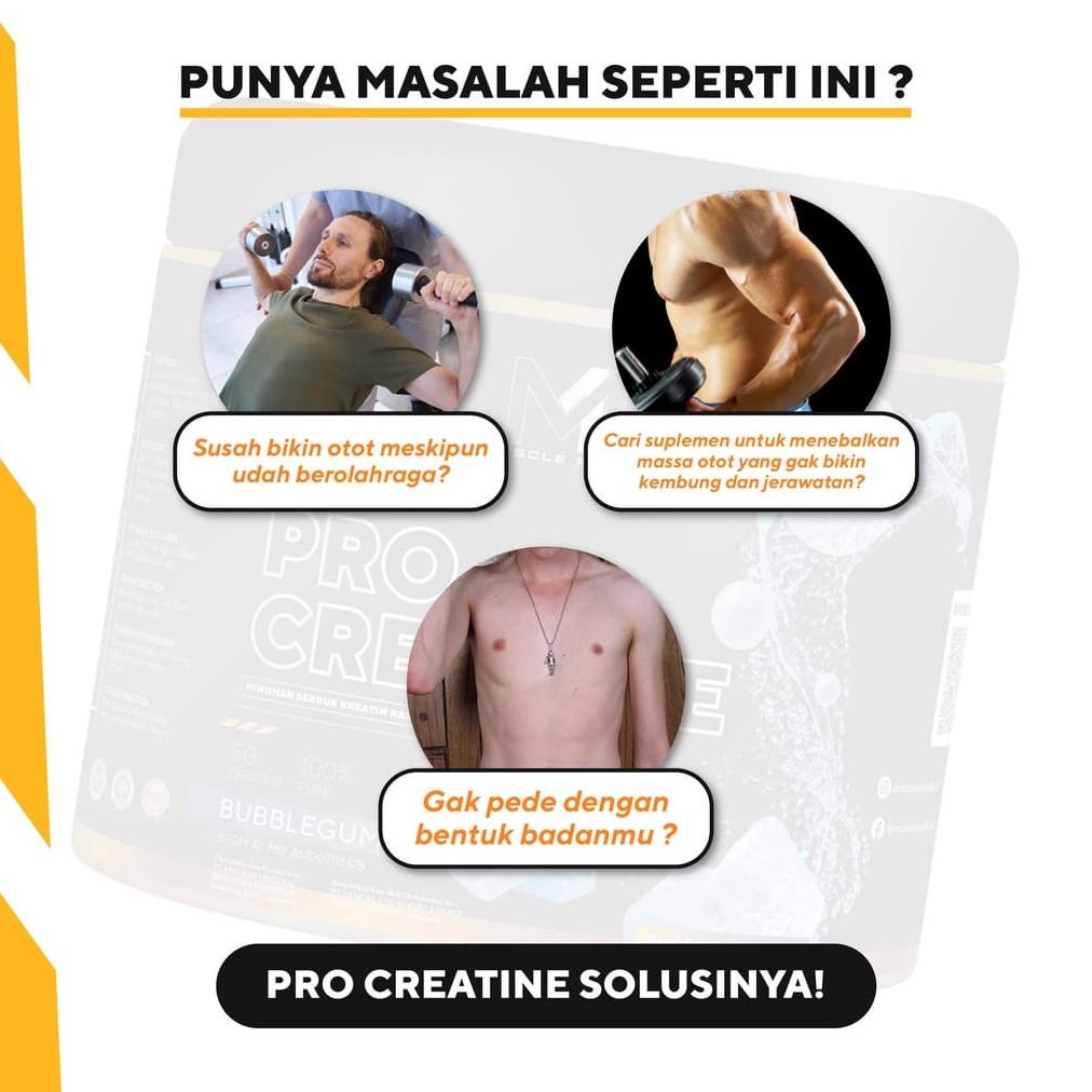 Recomend Paket M1 Pro Creatine 300g Muscle First Creatine Monohydrate Suplemen Olahragawan  PROCREAT