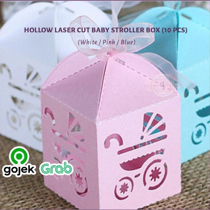 

HAPPYSTORE Kemasan Manye Goodie Bag Snack Ulang Tahun Baby Stroller Box 10 Pcs
