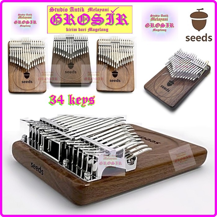Kalimba - Kalimba Seeds 34 Keys - Seeds Kalimba - Piano Jari - Kalimba Terbaik