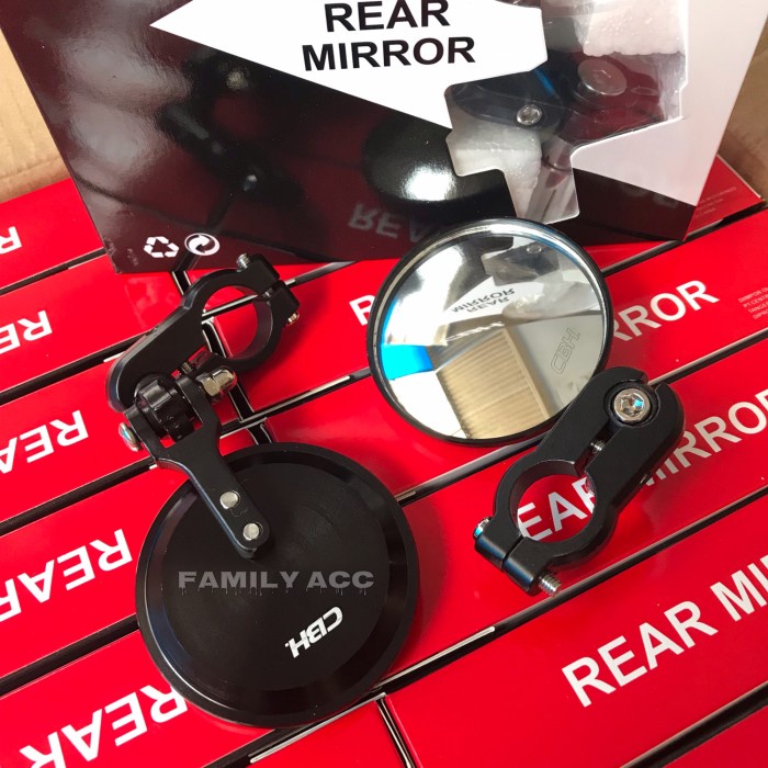 SPION MOTOR BULAT JEPIT STANG SPION KACA BENING SUPERMOTO TRAIL