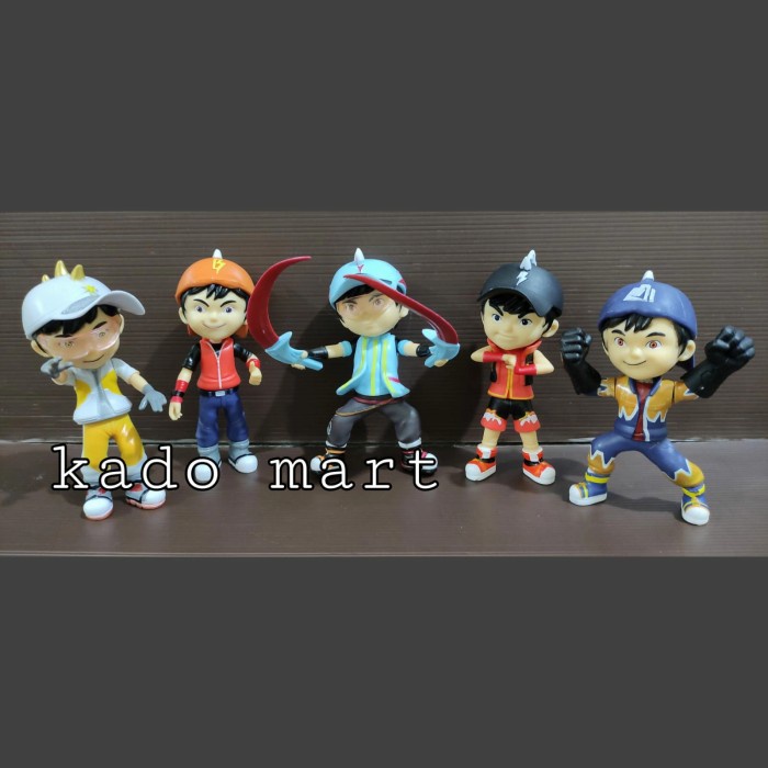 Boboiboy Supra Solar Tanah Blaze Set Isi 5 Pcs Action Figure Ready