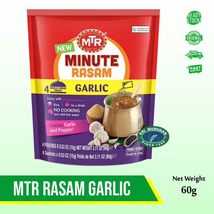 

^%^%^%^%] MTR RASAM GARLIC ( INSTANT RASAM ) - 60G