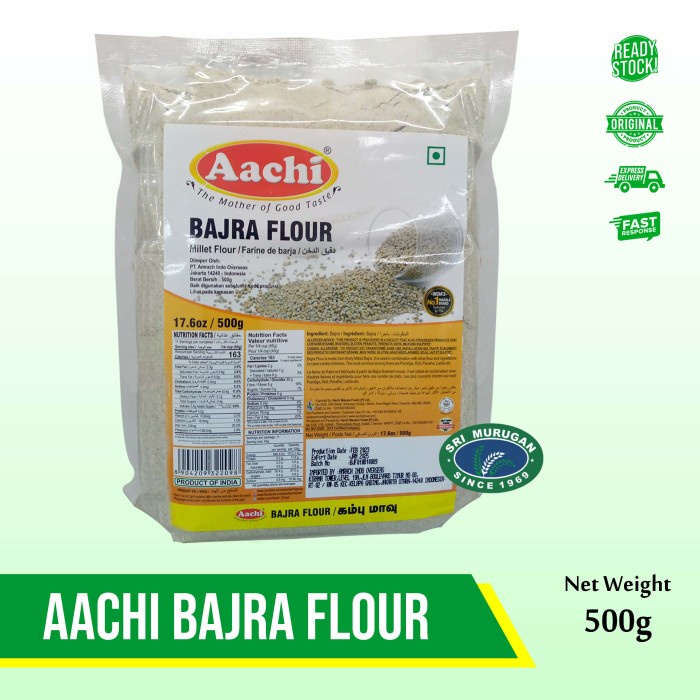 

Produk Unggulan] AACHI BAJRA FLOUR 500G