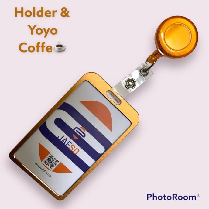 

AKASHMARKET !!! Name Tag ID Card Holder Dada Kalung Id card Almunium Metal 2 sisi - TERLARIS !