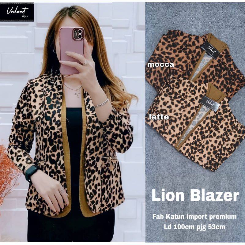 (NEW) LION BLAZER • MIDIE BLAZER MERAH PUTIH MANOPO • BY VALENT • OUTER KATUN BLOUSE KAOS RAJUT MIX 