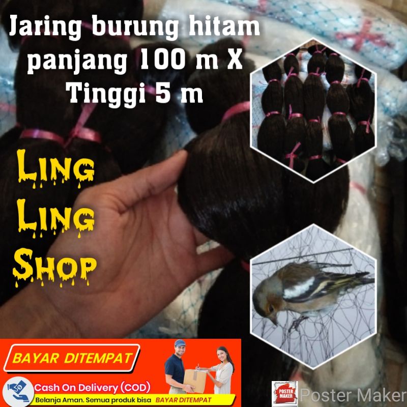 COD JARING BURUNG HITAM UNTUK JARING  BURUNG PERKUTUT