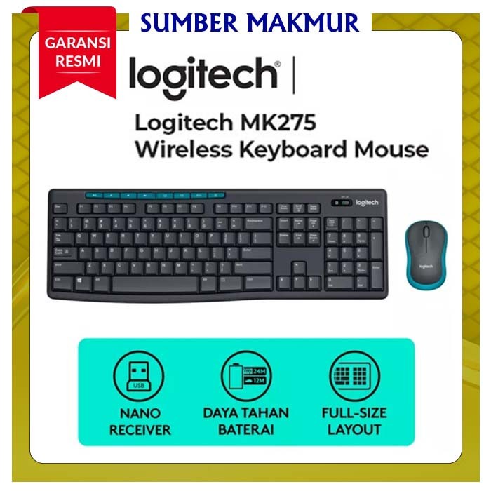 LOGITECH MK275 WIRELESS KEYBOARD MOUSE ORIGINAL