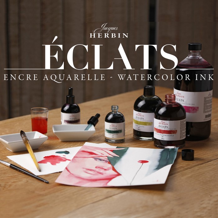 

Gaya Herbin Eclats Watercolor Ink 50 Ml Drawing Tinta Cat Air Kaligrafi 1/3