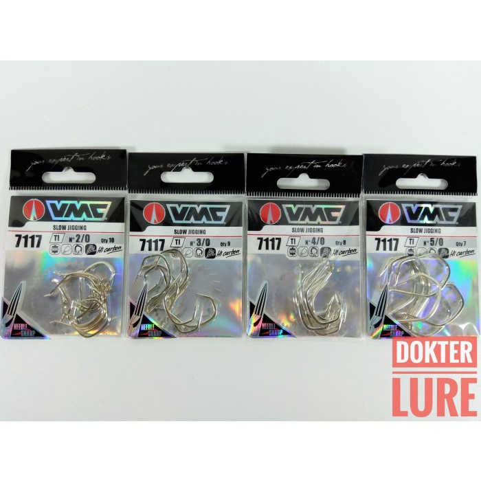 Terlaris Hook Vmc Slow Jigging 7117 5/0 7Pcs Kail Metal Jig