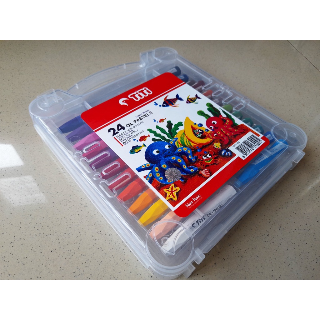 

Crayon 24 Warna Oil Pastels Titi Non Toxic - Titi 24S