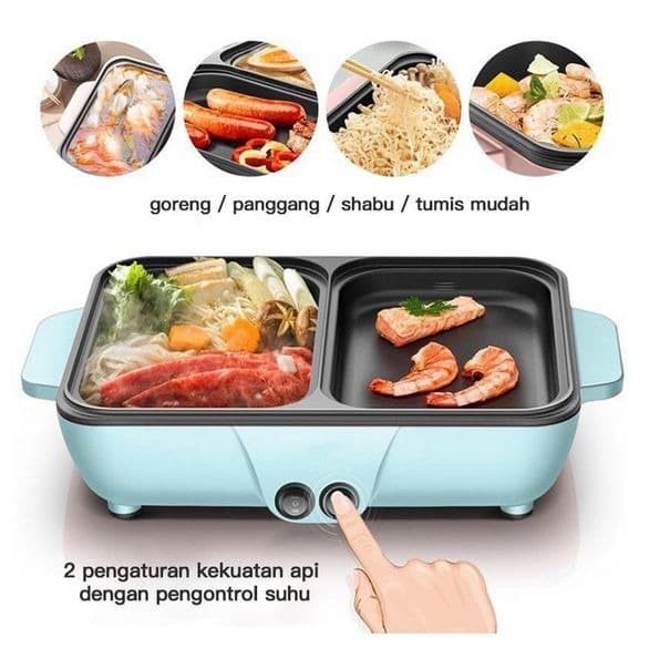 Sale Alat Panggang dan Rebus Portable Elektrik ORIGINAL TH2810 /GRILL PEN/BAKARAN SATE/MULTI GRILL