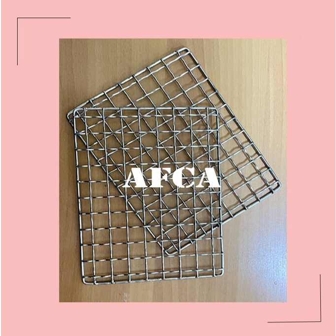 Sale BBQ Grill Net Stainless Steel Jaring Kawat Panggangan 24 x 16 cm /GRILL PEN/BAKARAN SATE/MULTI