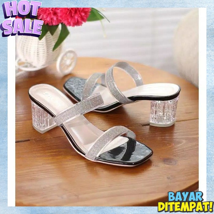 Andal Wanita Kekinian 2023 Simple Elegan Korean Style Haihils Mewah Heels Kondangan Dewasa Terbaru T