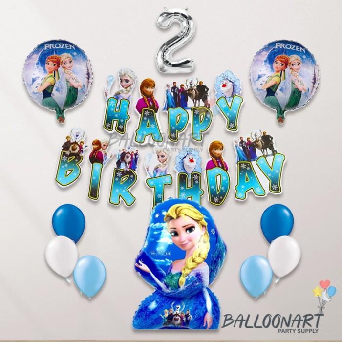 Frozen Simple Dekorasi Set/Dekorasi Ultah Anak Cewe/Balon Foil Frozen 068