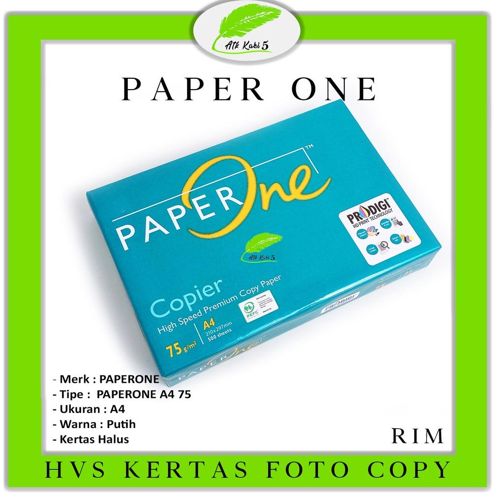 

Trendy PAPER ONE - Kertas Foto Copy / HVS A4 75 - RIM ,.
