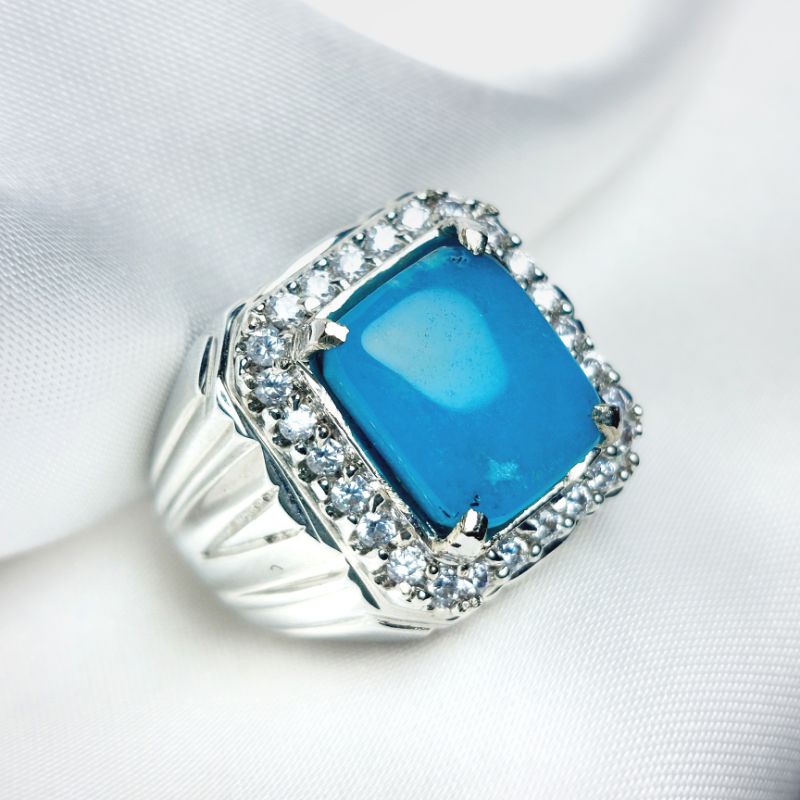Cincin Batu Bacan Doko Bluish Green Eksklusif