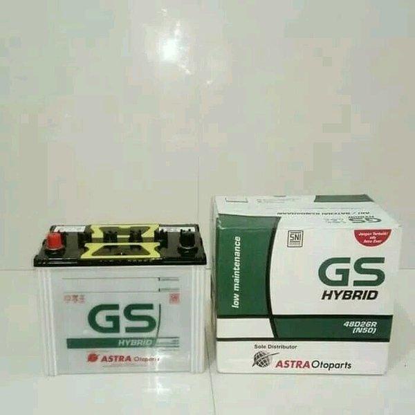 aki mobil battery GS astra type hybrid N50 12 volt 50 amper khusus gosend