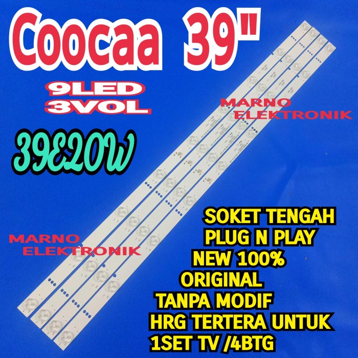 [Ori] Bl Backlight Led Tv Coocaa 39In 39E20W Coca 39E20W 9K 3V Cooca 39E20 Berkualitas