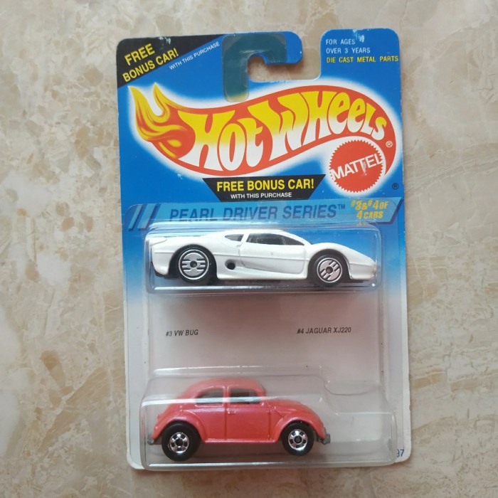 ✅COD Hotwheels Vw Bug  Jaguar Xj220 Pearl Driver Series Antik 1995 Murmer Terbatas