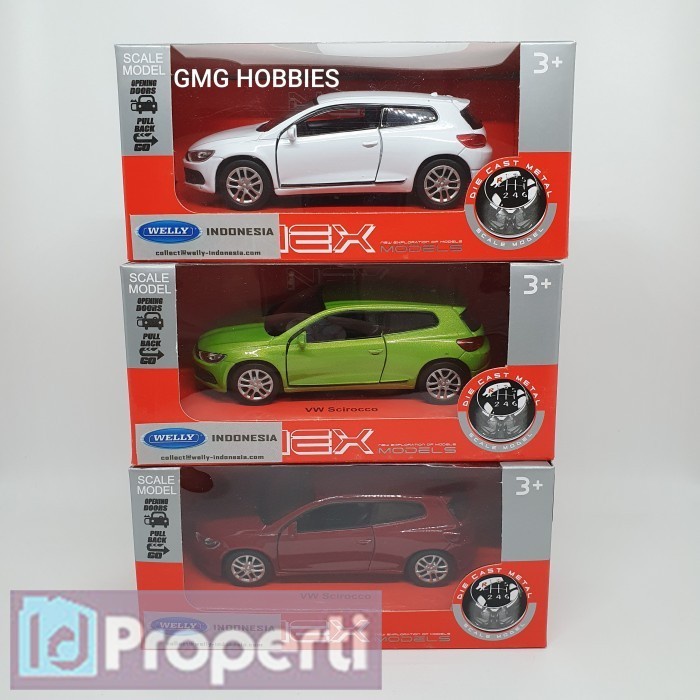 ✅COD Miniatur Volkswagen Scirocco Vw Welly Nex 1/36 Mobil Mainan Diecast Bisa Gojek