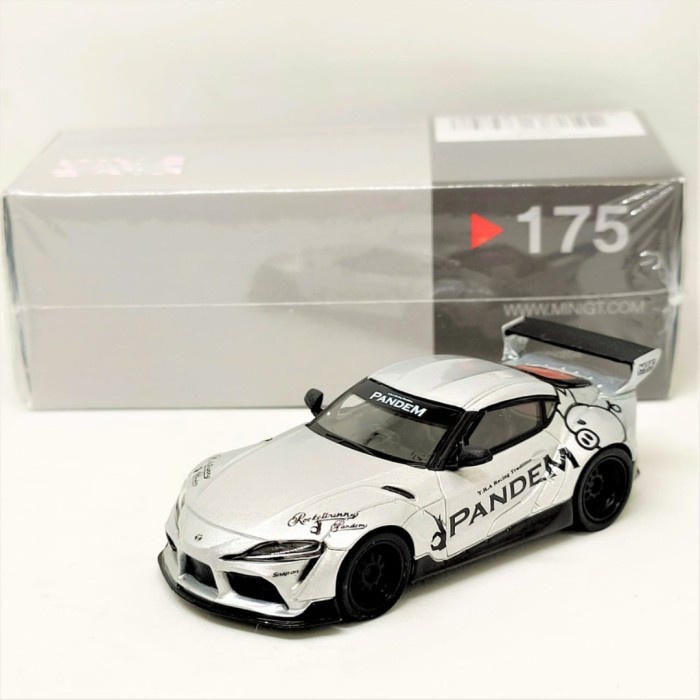 ✅COD Diecast Minigt Pandem Toyota Gr Supra Silver No.175 Segel Berkualitas
