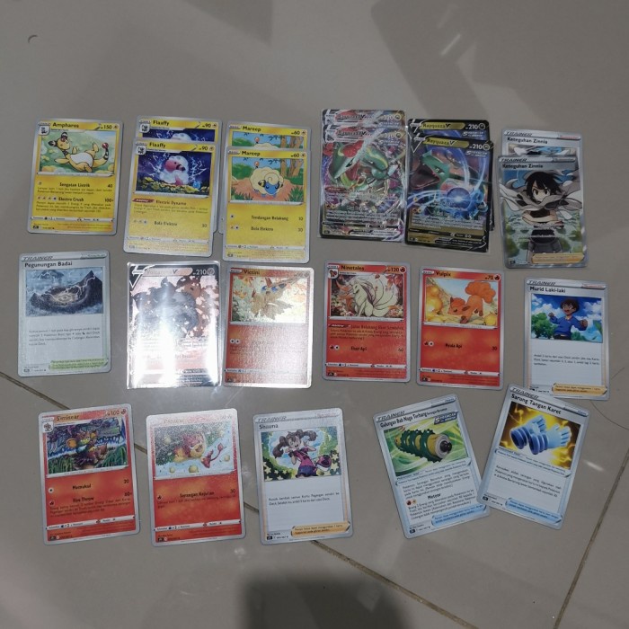 ✅New Kartu Pokemon Rayquaza Vmax Zinnia Mini Core Bisa Gojek