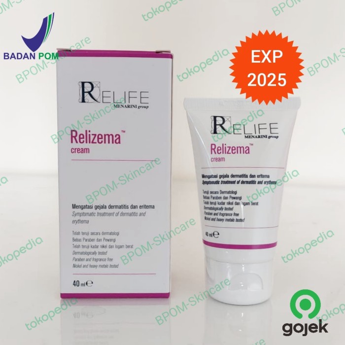 ✅New Ori Relife Relizema Cream 40Ml Pelembab Atopik Eksim Alternatif Atopiclair Limited
