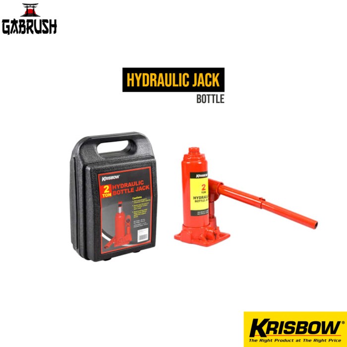 ✨Baru Krisbow Hydraulic Bottle Jack Dongkrak Hidrolik 2 Ton Diskon