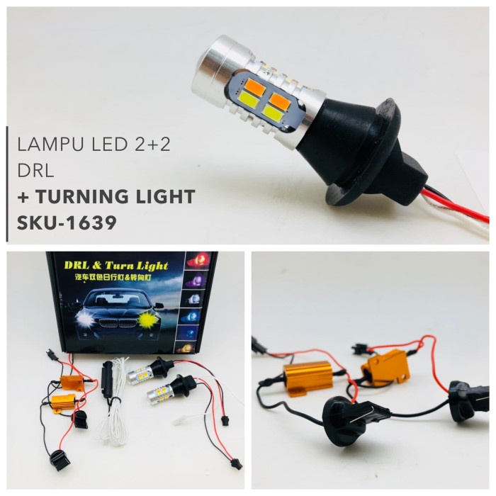 ✨New Lampu Led Drl Dan Sein Socket T20 Mobil Sku-1639 Terbaru