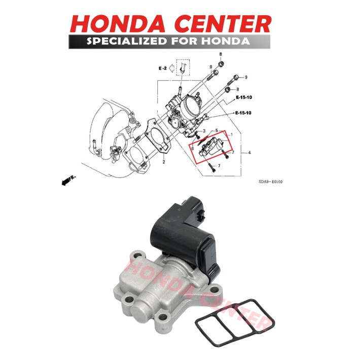 Iacv Idle Up Rac Rotary Air Control Isc Servo Accord Cm5 2003-2007 Kode Hm105