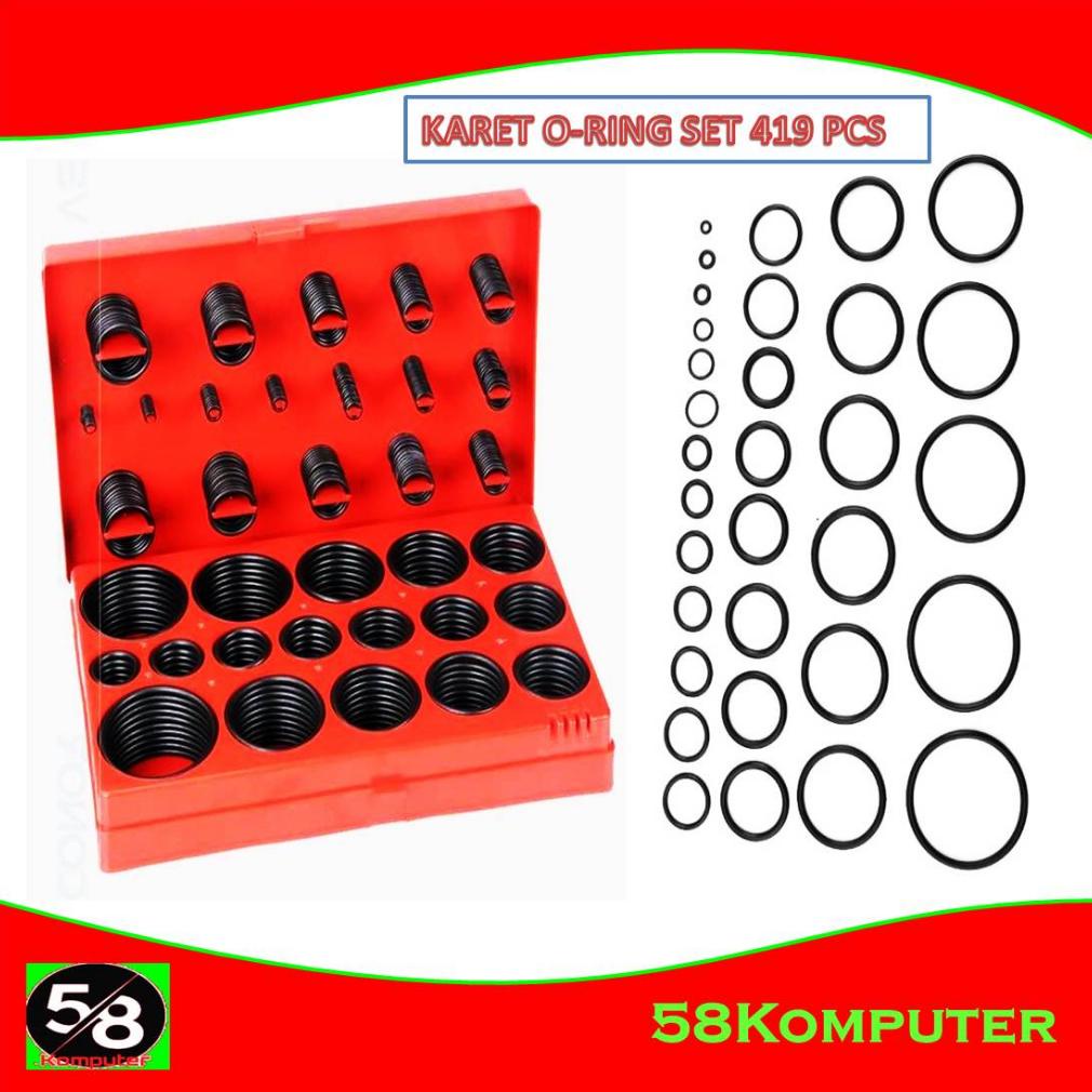 Original 419PCS Karet Rubber O Ring Universal Seal Tightening O-Ring Oring Seal Kit Set Rubber Karet