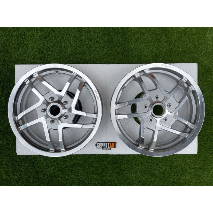 VELG GSCOOTER RING 12 SILVER POLISH VESPA SPRINT PRIMAVERA S LX LXV